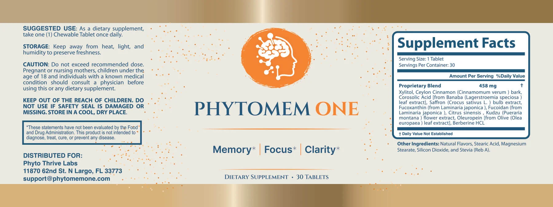 Phytomem One Product Label
